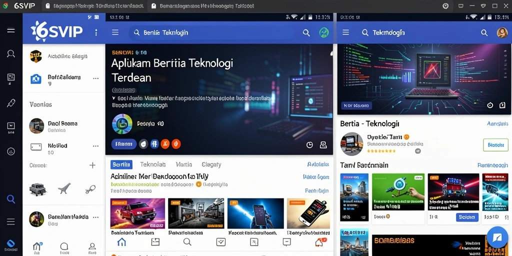 Tampilan antarmuka aplikasi 6SVIP yang modern dan informatif.