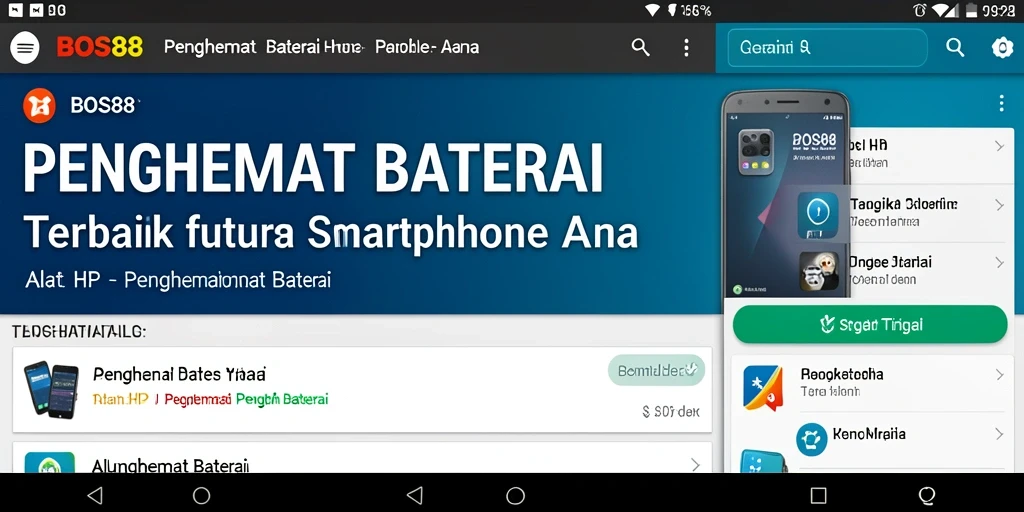 Tampilan antarmuka aplikasi BOS88 yang intuitif dan informatif.