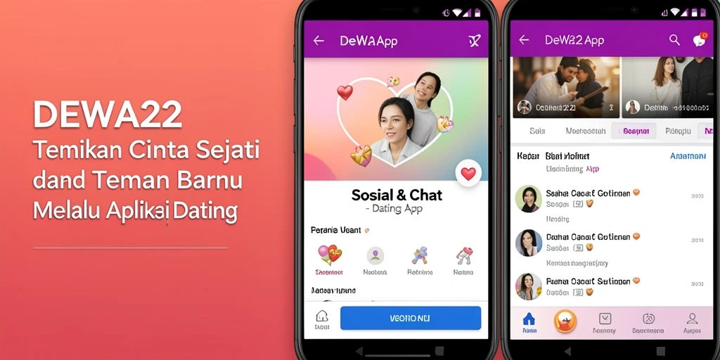 Antarmuka DEWA22 yang menarik dan fungsional untuk pengguna dating.