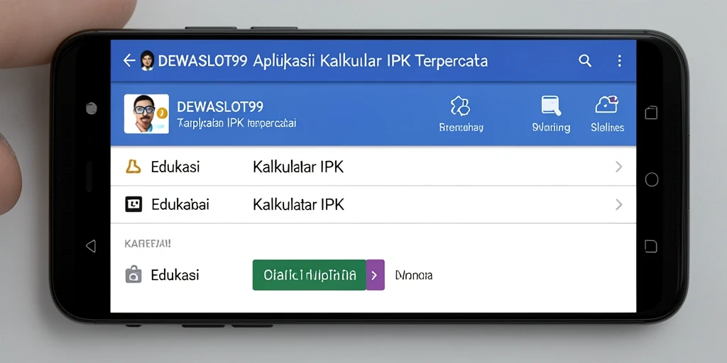 Antarmuka user-friendly DEWASLOT99 untuk Kalkulator IPK.