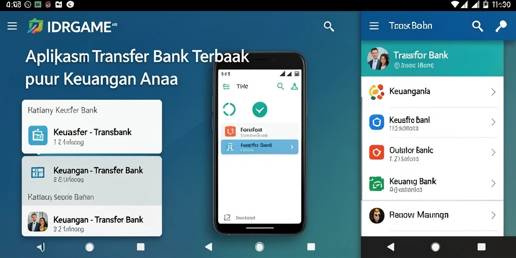 Tampilan antarmuka IDRGAME untuk transfer bank yang mudah digunakan.