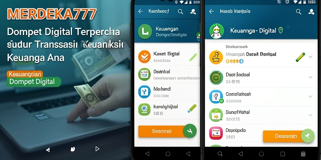 Tampilan antarmuka aplikasi MERDEKA777 yang modern dan mudah digunakan.