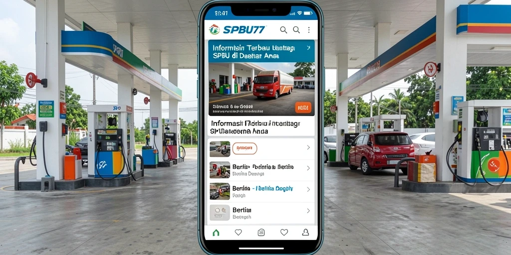 Antarmuka pengguna SPBU77 yang intuitif dan informatif.